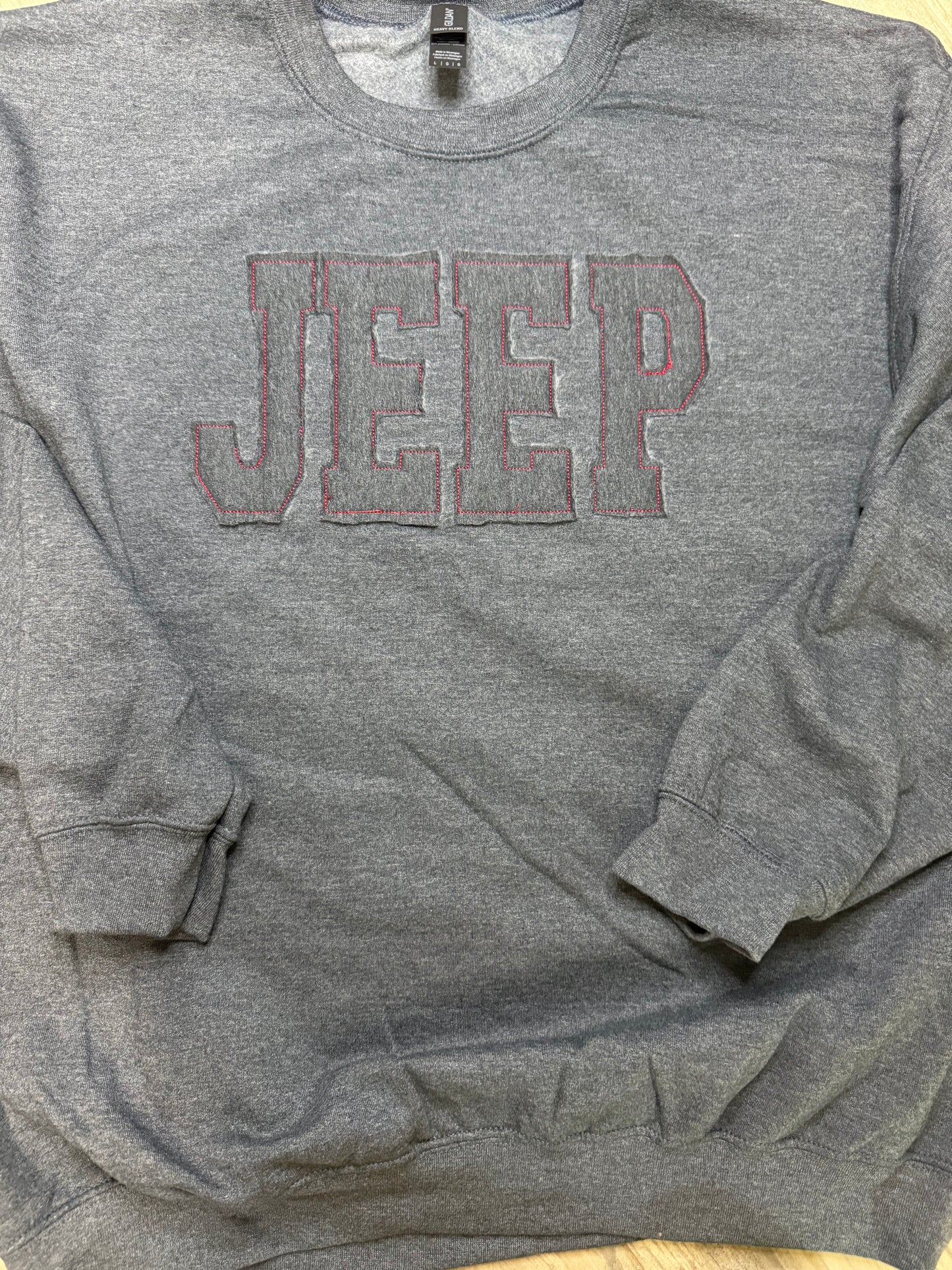 J.E.E.P Sweatshirt Dark Gray with Red Outline