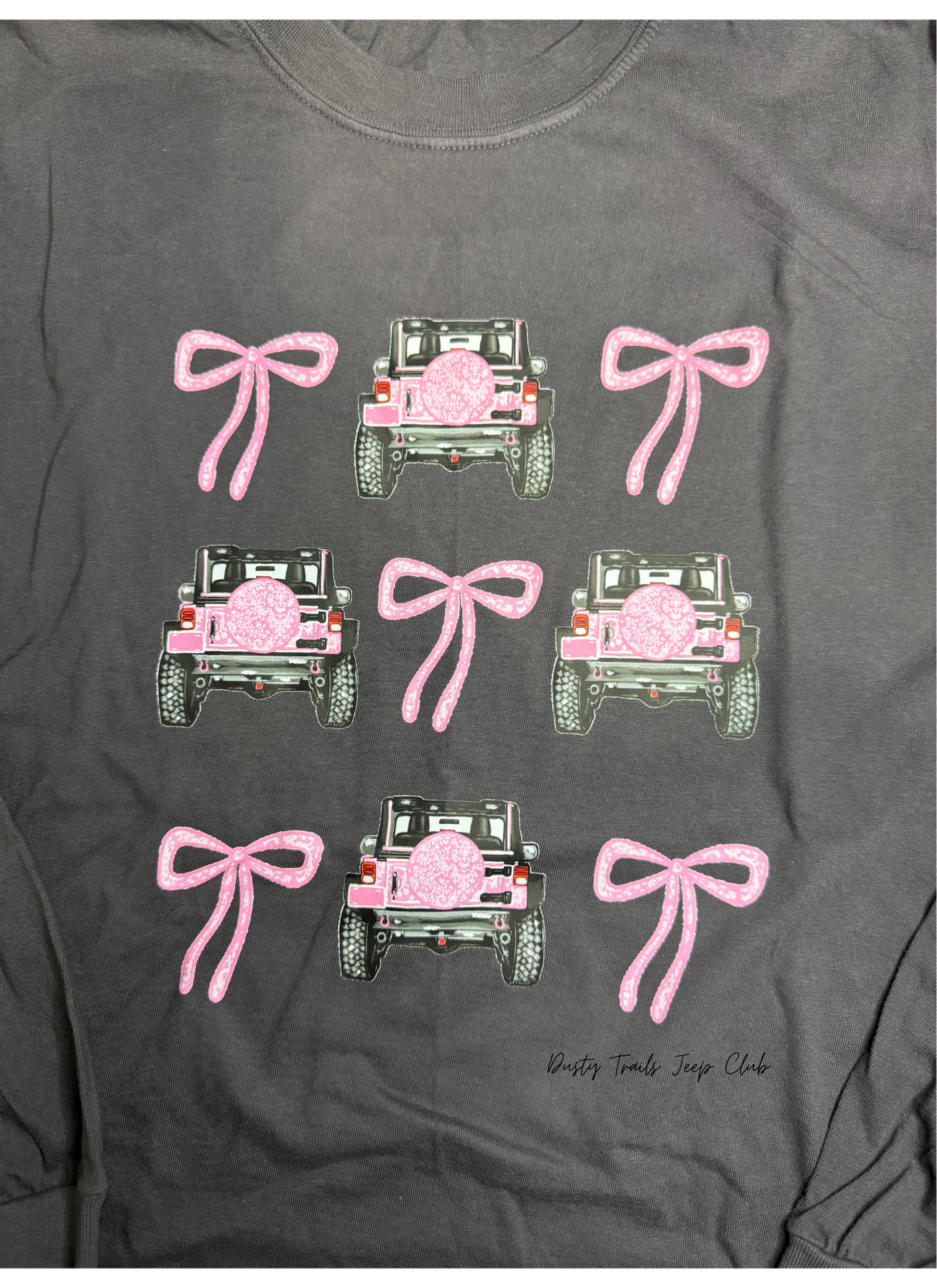Pink Bow with Jeep Long Sleeve