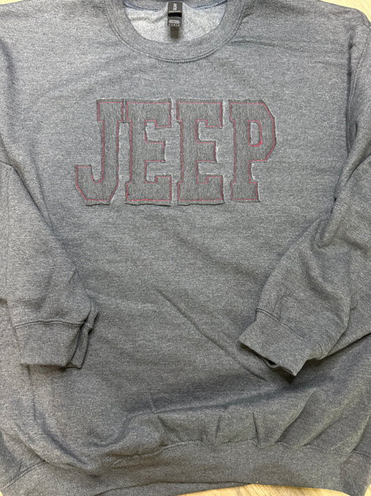 J.E.E.P Sweatshirt Dark Gray with Red Outline