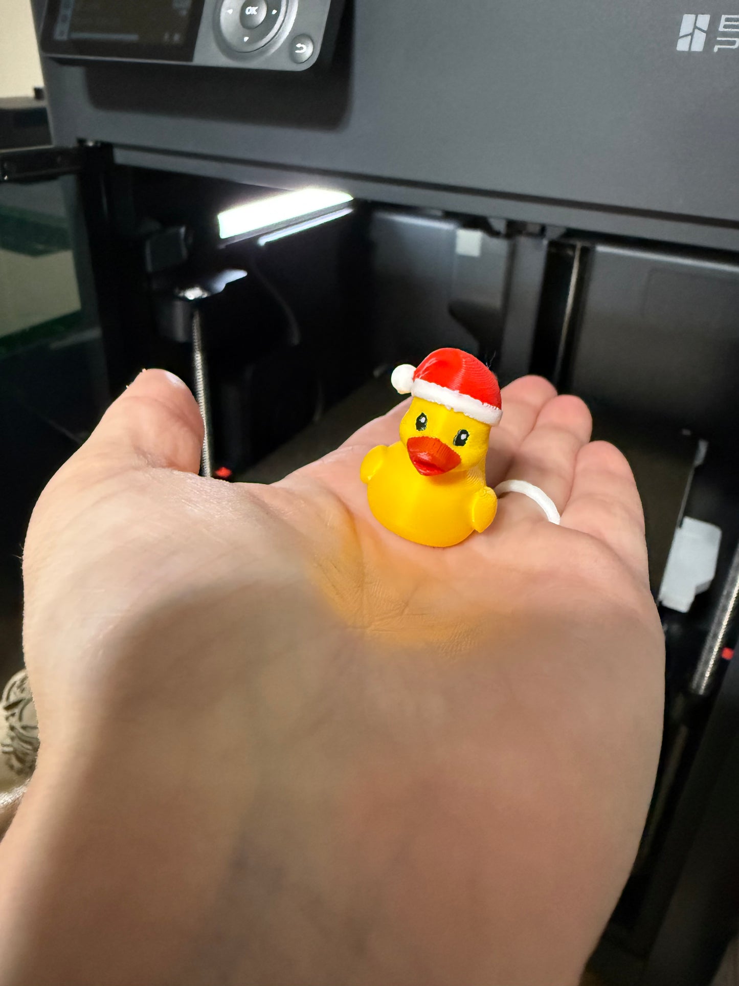 3D Printed Santa Hat Duck