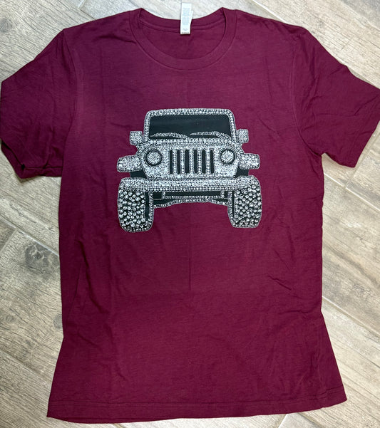 Faux Rhinestone J.e.e.p Tshirt